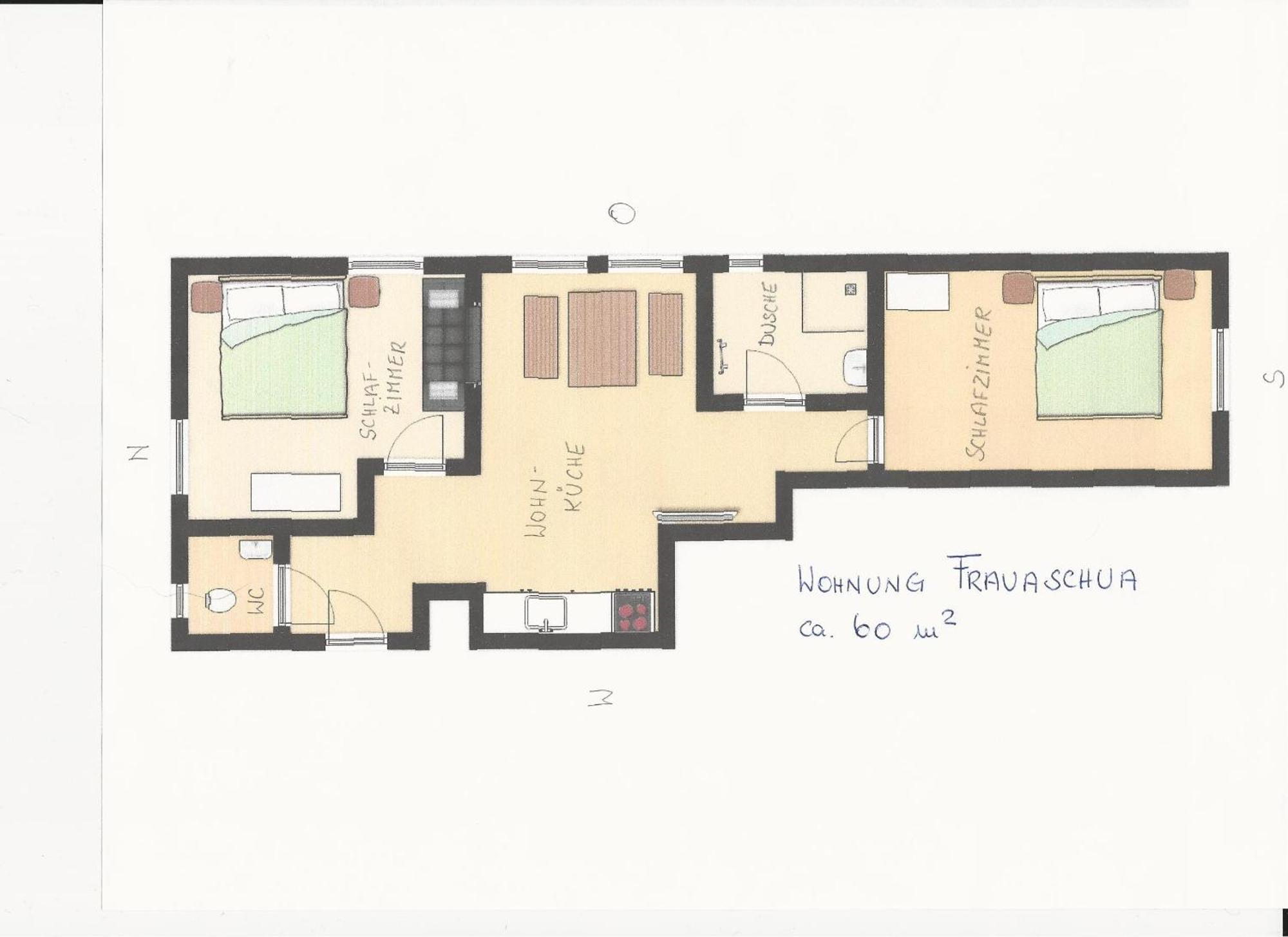 Haus Gaudenz Lägenhet Warth  Rum bild